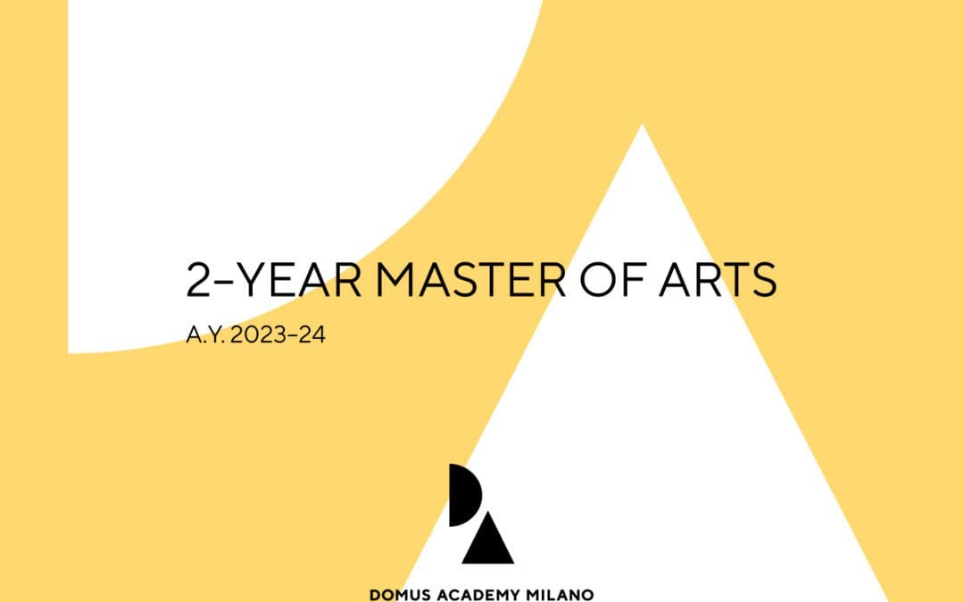 Domus Academy 2023 年隆重推出兩年制藝術碩士學位課程